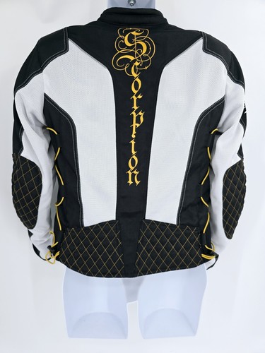 Scorpion Motorcycle Riding Jacket Exo Skeletal White Black Get Stung Women's L