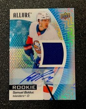 2023-24 Upper Deck Allure Blue Line Rookie Auto Jersey /75 SAMUEL BOLDUC #129
