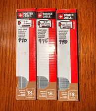 Porter Cable Brad Nails 18 GA Gauge Lot of 3 Boxes - 5/8", 3/4" and  1"