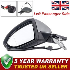 Left Passenger Side For VW Golf MK7 2012-2020 Electric Door Wing Mirror Primed