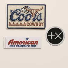 Coors Cowboy, American Hat Company  TX Symbol   Pack of 3 Patches