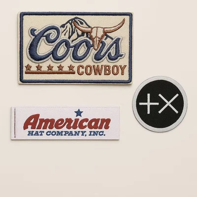 Coors Cowboy, American Hat Company & TX Symbol – Pack of 3 Patches