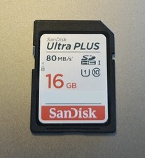 SanDisk 16GB Ultra UHS-I SDHC 80 MB/s Memory Card (Class 10)