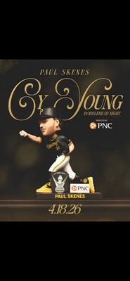 2026 Paul Skenes Bobblehead Pittsburgh Pirates Cy Young Award SGA