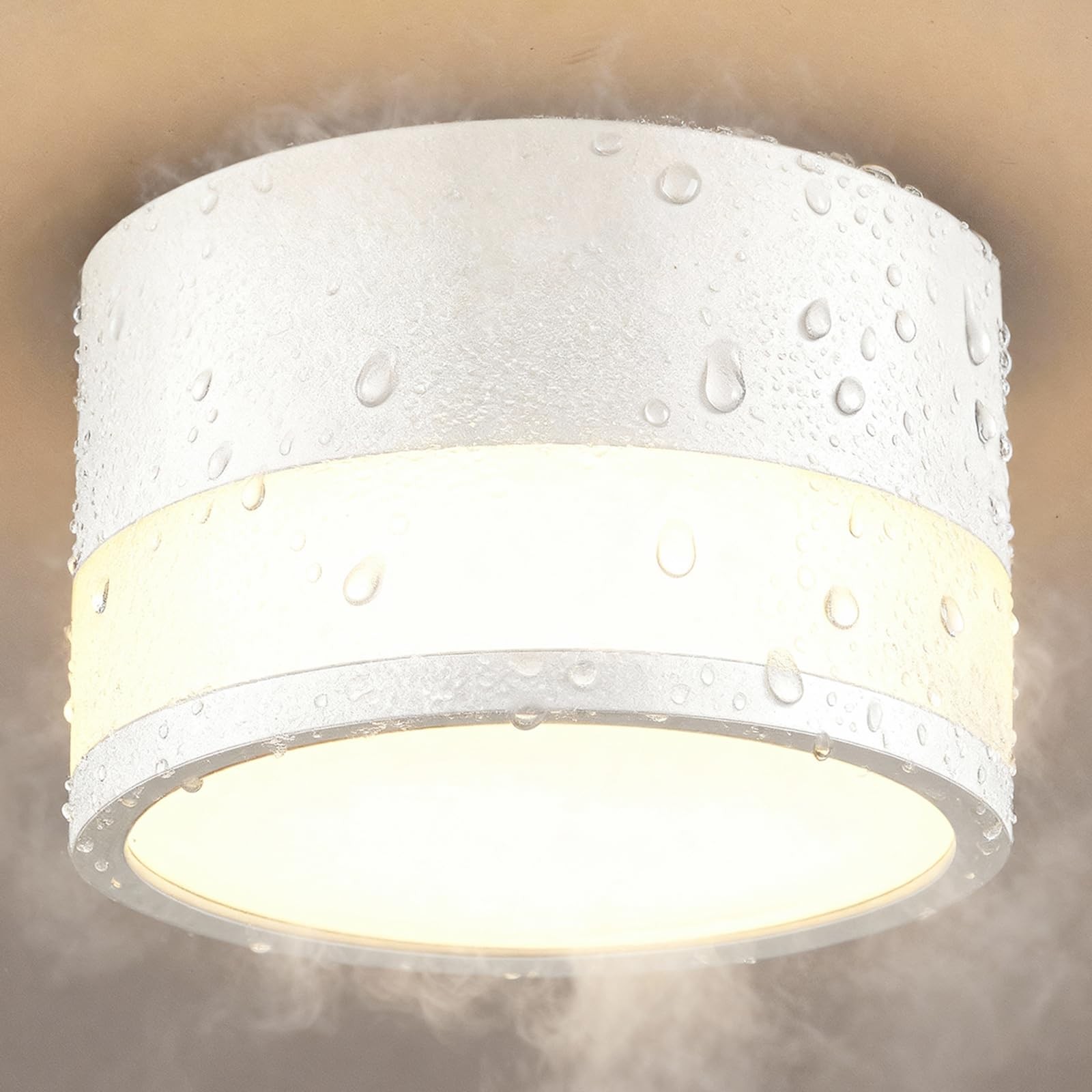 Spot Saillie Plafonnier LED Tube Noir IP44 pour Plafond de Salle de Bain