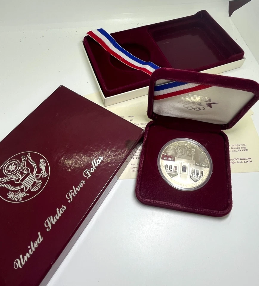US MINT 1984 Olympic Silver Proof Dollar XXIII, OGP | COA - Image 2 of 4