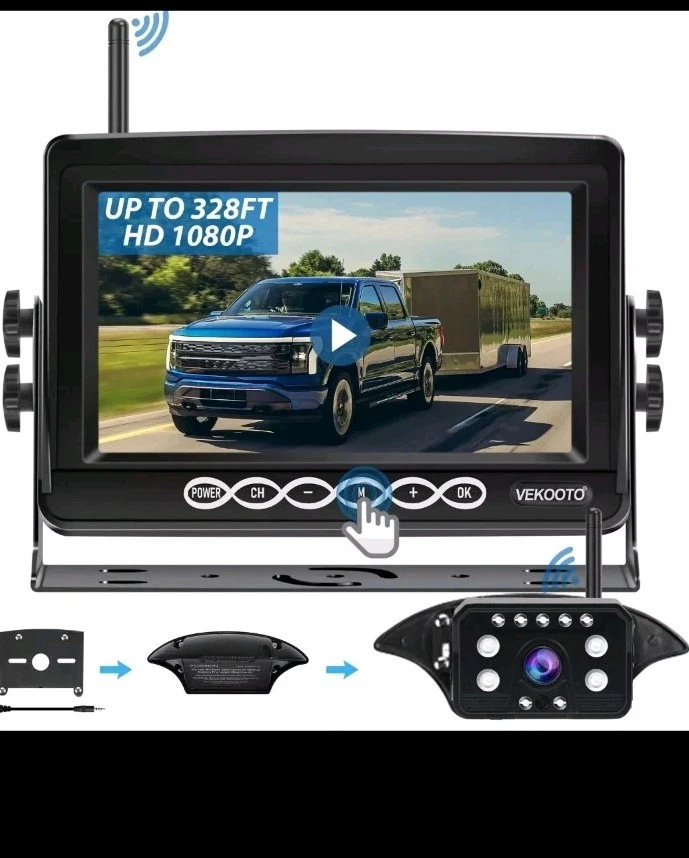 RV Backup Camera Wireless System: Pre-Wired for Furrion 7'' Touch Key Monitor - Image 3 of 3