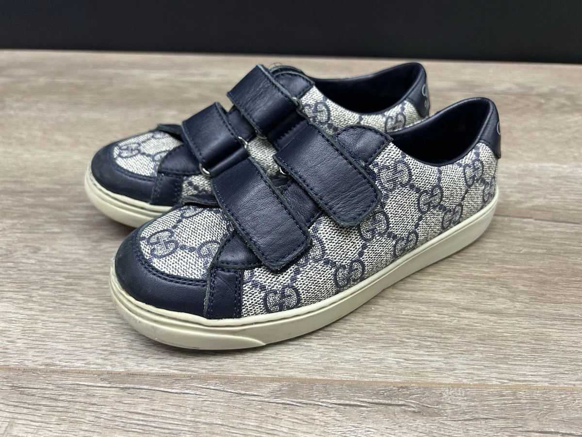 Uzufuri さん専用Gucci キッズレザースニーカー ネイビー⭐︎20cm Gucci Casual Unisex Kids' Shoes for sale | eBay