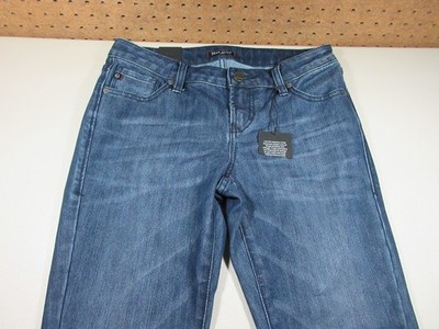 Dear John womens dark wash distressed boot stretch frayed jeans 25 NWT
