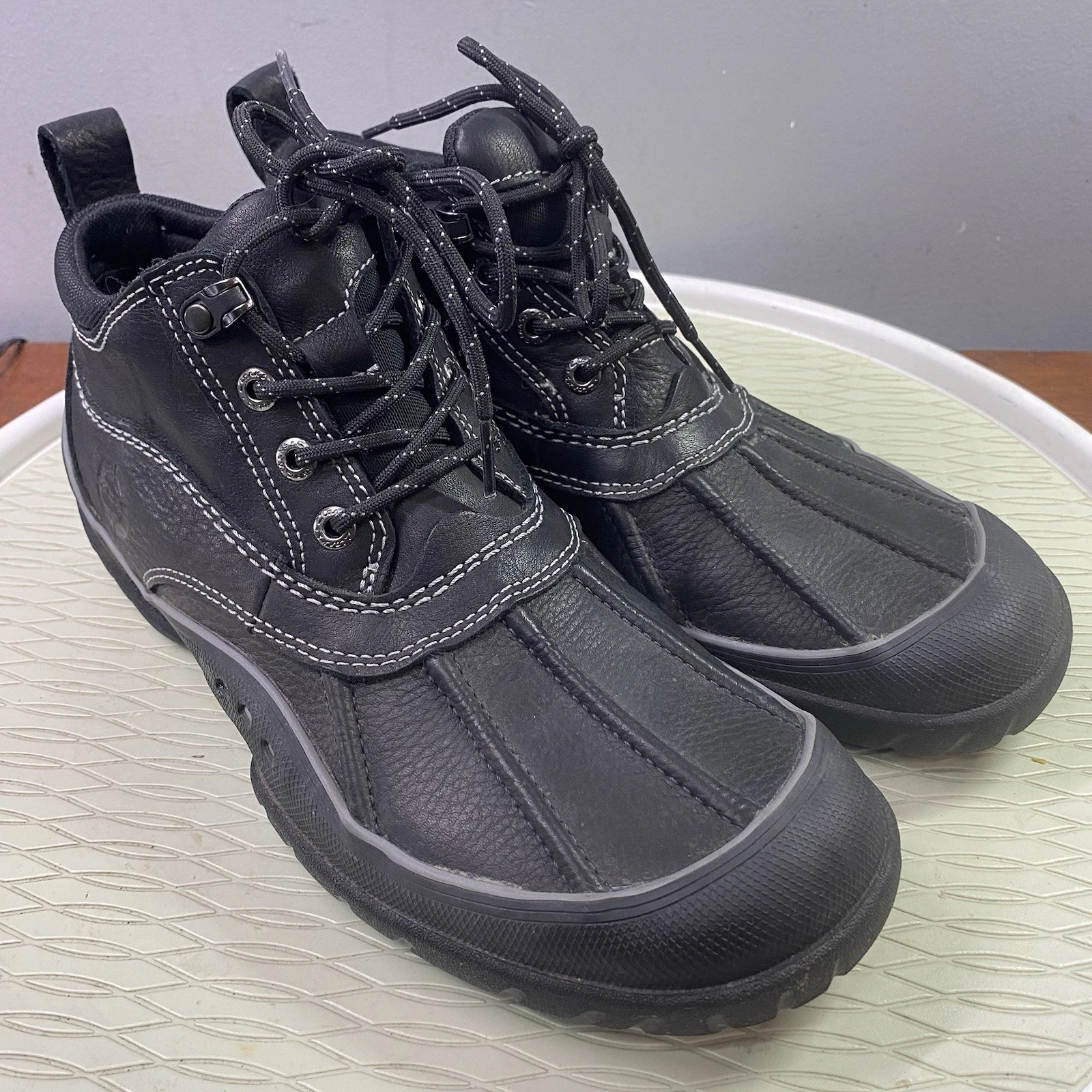 Clarks Muckers Mens Leather Black Waterproof Rain Or Snow Ankle boots 10M