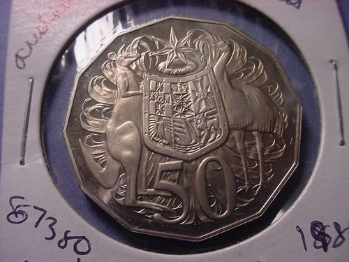 1986 Australia 50 Cents — photo from the most recent tracked eBay sale
