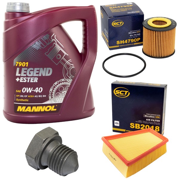 MotoröL Filter Set 0W-40 4 Liter + ÖLablassschraube FüR VW Polo Fox 1.2 54 55 PS-image