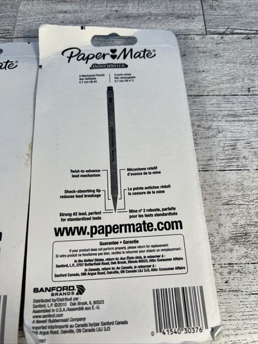 Paper Mate Sharpwriter Druckbleistifte 0,7 mm #2 gelb drehbar 2010 neu aus altem Lagerbestand - Bild 2 von 3