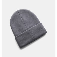 Under Armour Mens Halftime Cuff Beanie Winter Hat Pitch Gray, OSFM 1373155-012