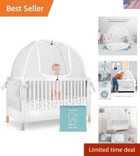 Baby Safety Crib Tent: Breathable Mesh  Auto-Lock Protection - 52" Crib Fit