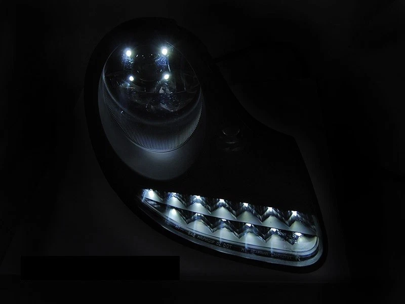 Faros halógenos negros mate para Porsche 911 996/Boxster 1996-2004 especificaciones de la UE LPPO Foto 3 de 4