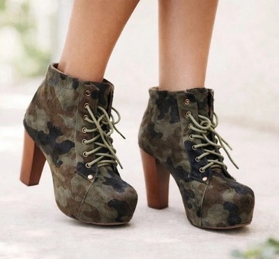 Jeffrey Campbell Kalbsleder in pony-optik Geschnürt boots