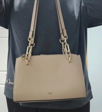 Parfois women ladies beige Taupe handbag shoulder bag Compartments Classy