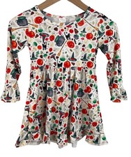 Halloween Themed Dress/Tunic Girls XL 5-6T Pumpkin Black Cat Witch Hat