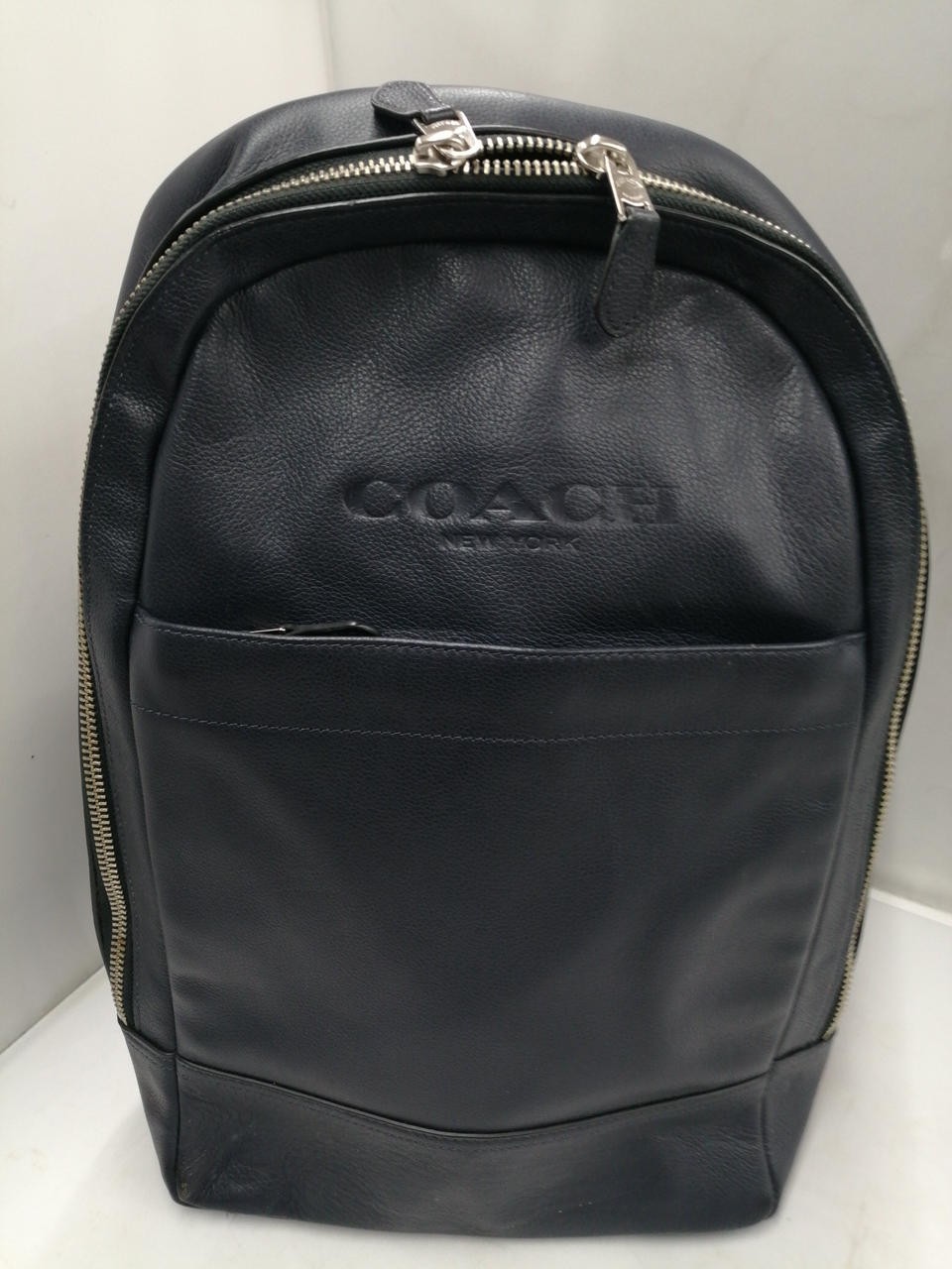 Coach Black Leather Backpack for Men F54135