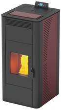 Termostufa a Pellet Idro 20 KW 18,2 Bordeaux con Telecomando  Stufe a pellet 599