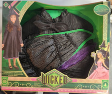 Wicked Girls Sz 4-6x Elphaba Dress- Cape- Hat- Robe / Costume