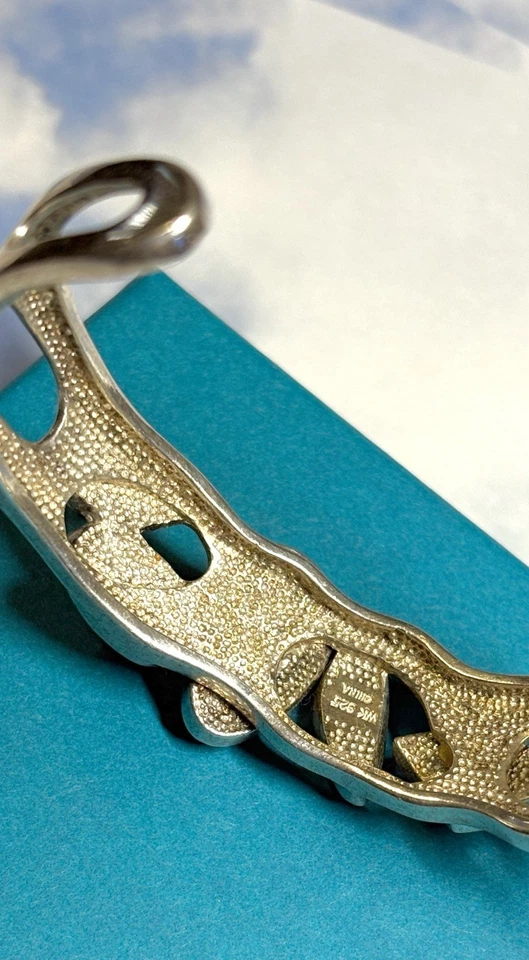 WHITNEY KELLY Sterling Silver Turquoise Chalcedony Prasiolite Cuff Bracelet 6.75 - Image 3 of 4