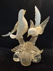 Vintage Barbini for Salviati Murano  Gold Flecks Italian Glass Birds Sculpture