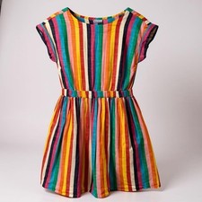Big Girls Crew Cuts Colorful Cotton Cut Out Striped Dress 12