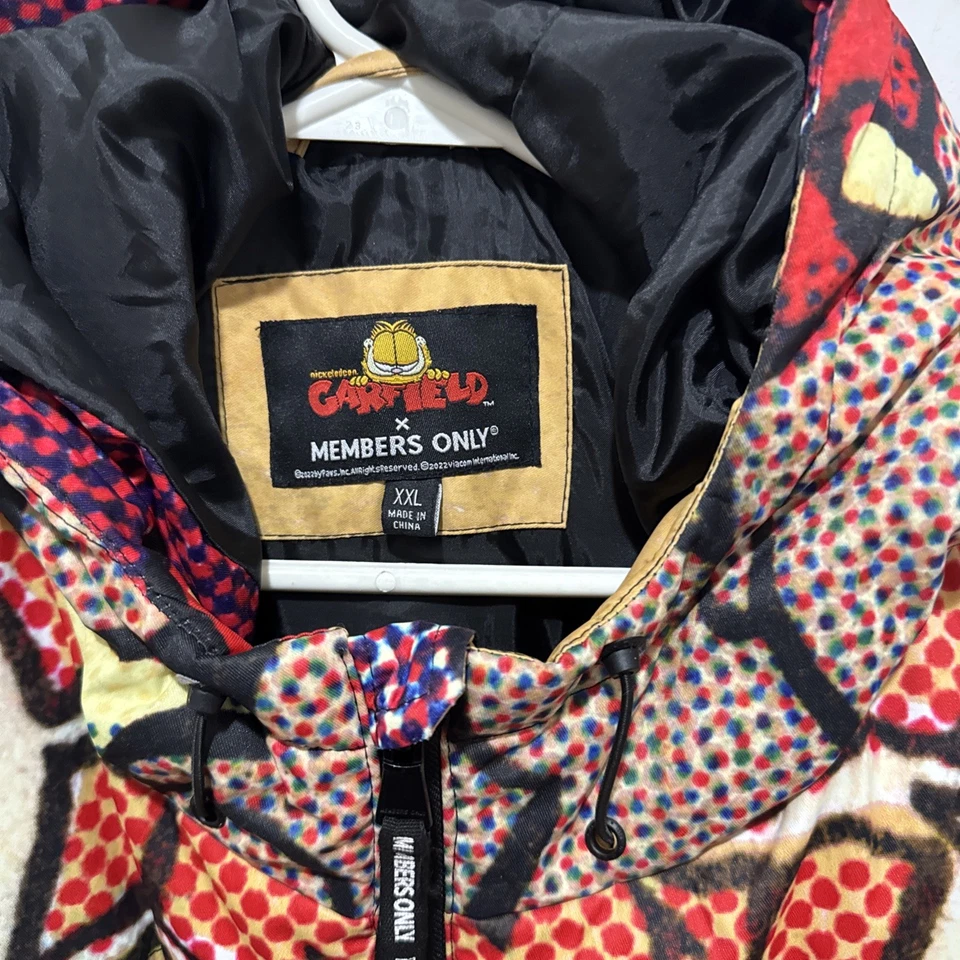 Members Only Garfield Puffer Coat Jacket XXL - Image 2 of 4