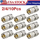 2/4/10Pcs UHF PL-259 Male to Male Connector Coax Cable Adapter For CB Ham Radio