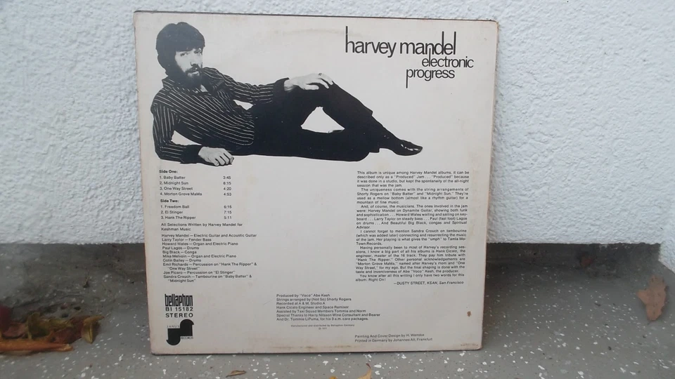 Harvey Mandel-Electronic Progress-Orig. Bellaphon LP Larry Taylor, Colin Bailey - Bild 3 von 3