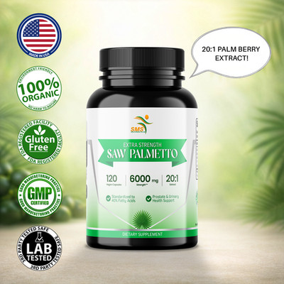 Saw Palmetto Extract 6,000mg (120 Capsules) Prostate Supplement | by SMS