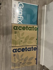 Grafix Acetate Pads, 11 X 14 in, Clear .005, Matte .005, Clear-Lay 25 Sheets/Pad
