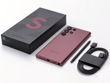 New Samsung Galaxy S22 Ultra 5G 128GB SM-S908U Unlocked Smartphone White/Black