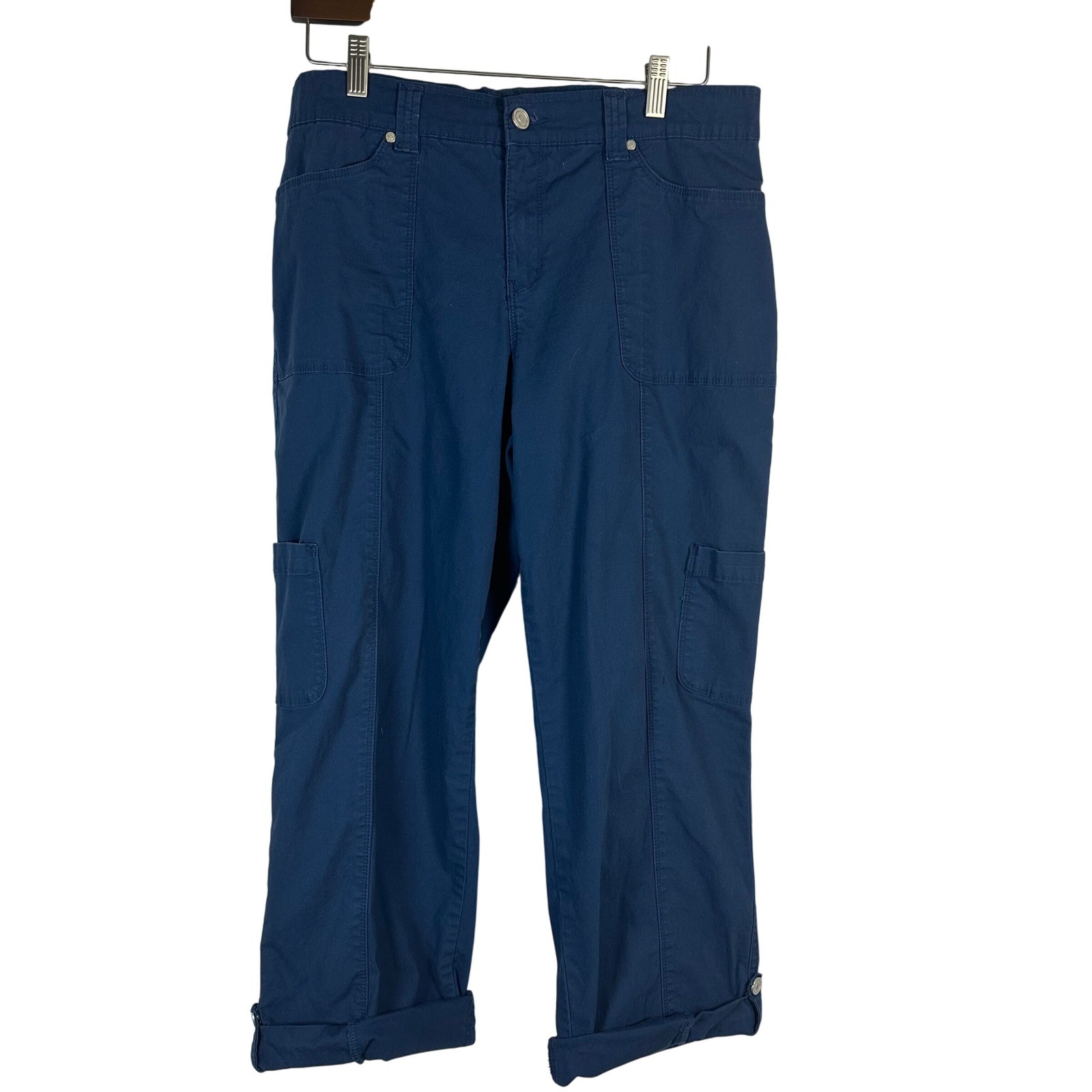 Code Bleu Blue Stretch Convertible Cargo Pant 14P… - image 1