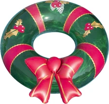 Swimline 42" Inflatable Christmas Holiday Wreath Ring
