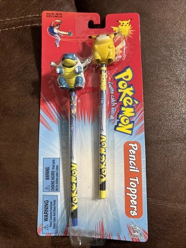 Nintendo 1999 Pokémon Pencil Toppers Pikachu Blastoise