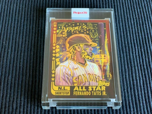 2021 TOPPS PROJECT 70 #645 FERNANDO TATIS JR / GREGORY SIFF *ENCASED ART* PADRES