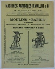 prospectus brochure machine agricoles R. WALLUT moulins rapide tracteur farmall