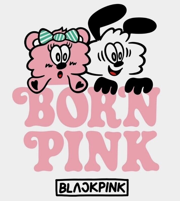 BLACKPINK x VERDY Born Pink Pop Up Seoul Plush T-Shirts Size(M,L 