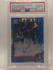 2022 Bowman Chromec Blue Raywave Refractor Auto /150 Braves PSA 10