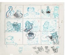Tom & Jerry Kids Storyboard Hand-drawn Animation Hanna Barbera Babet 1992 S1-012