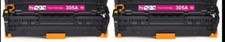 2PK CE413A 305A Magenta Toner For HP LaserJet Pro 400 color M451dn M475dn