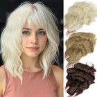 Women Topper 360° Clip In Hair Extensions As Human Toupee Bangs Silk Hairpiece