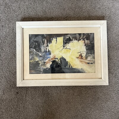 James Arthur gefunden, Aquarell Gemälde Surealistische Schule signiert