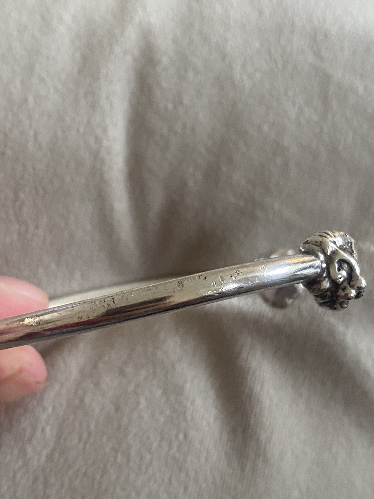 Solid sterling  Silver Torque Lioness Bangle - image 6