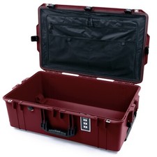 Oxblood Black Pelican 1595 Air case with combo lid pouch empty bottom.