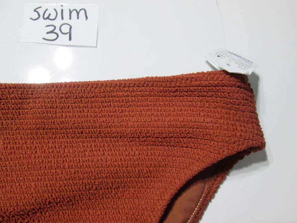 Roupa de banho nova com etiquetas LA Hearts feminina tamanho XS parte inferior de biquíni marrom cintura alta chekky - Imagem 3 de 4