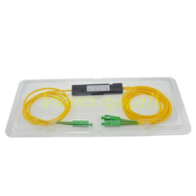 SC/APC 1X2 PLC Singlemode Fiber Optical splitter FTTH PLC SC/APC NEW
